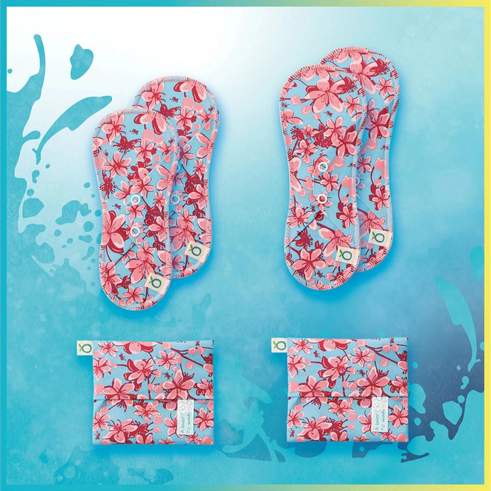 Kit Öko-Pads | Protection Légère - Protège-dessous | Motif Colibri - Öko Créations