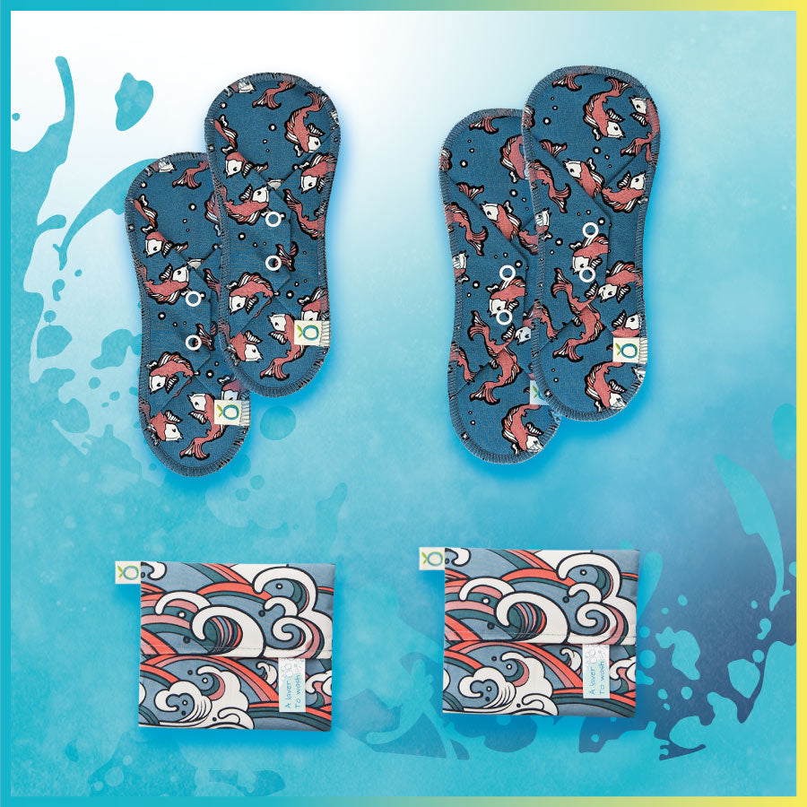 Kit Öko-Pads | Protection Légère - Protège-dessous | Motif Kawaii - Öko Créations