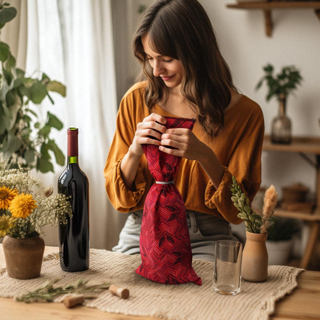 Sac Cadeaux pour Bouteille de Vin